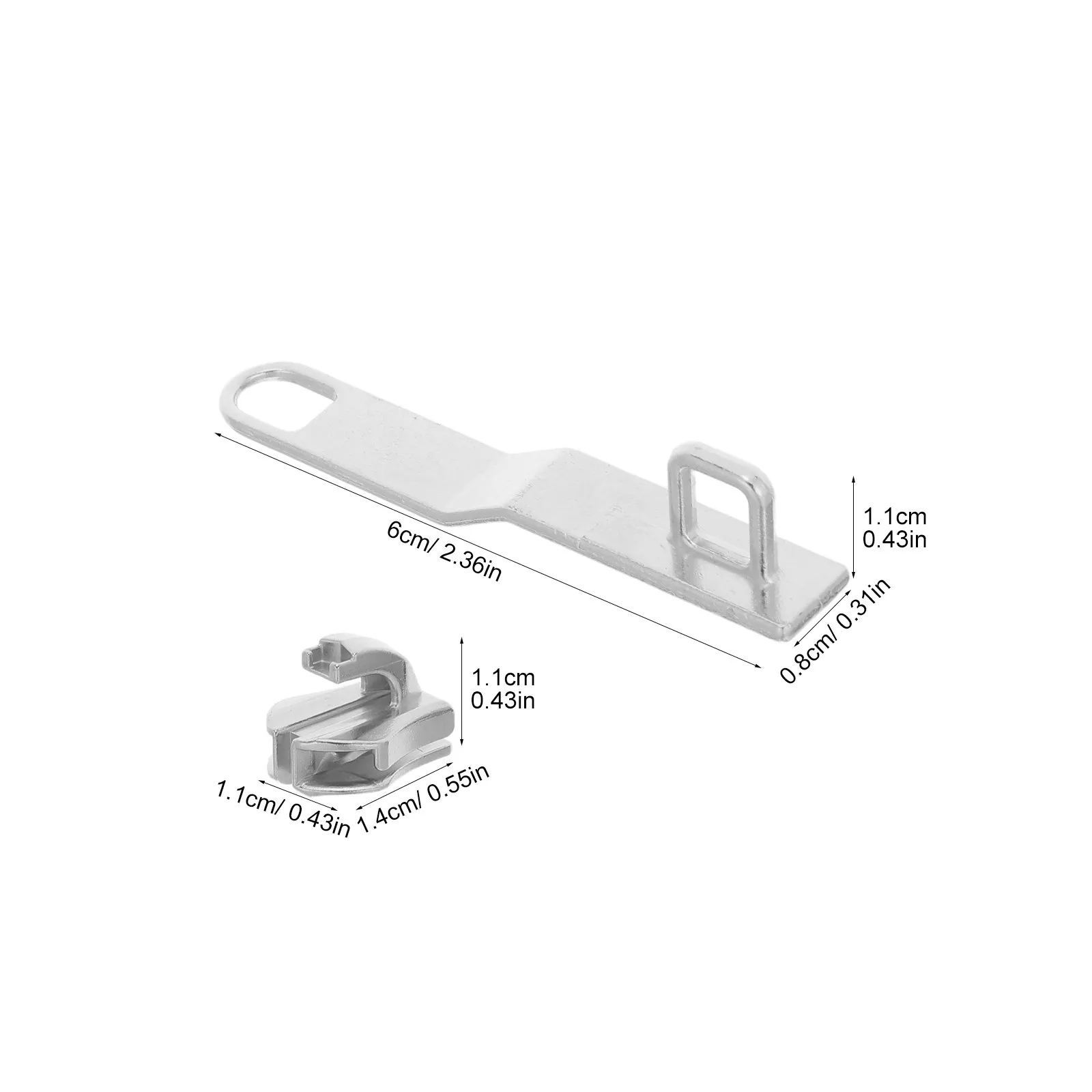 2Sets Luggage Zipper Pull Replacement Heavy Duty Metal Sliders Repair Zipper Hardware DIY Craft Supplies for Travel Bags