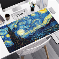 Van Gogh Mouse Pad Cartoon Non-slip Mat Large Pc Gamer Cabinet Keyboard Deskmat Design Gaming Accessories Computer Mousepad XXL