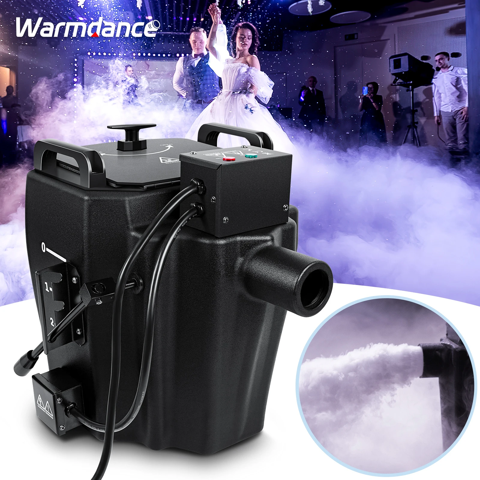 3500W Stage Dry Ice Machine Manual Control Suitable for Indoor Outdoor Stage Wedding Celebration Bar KTV Performance