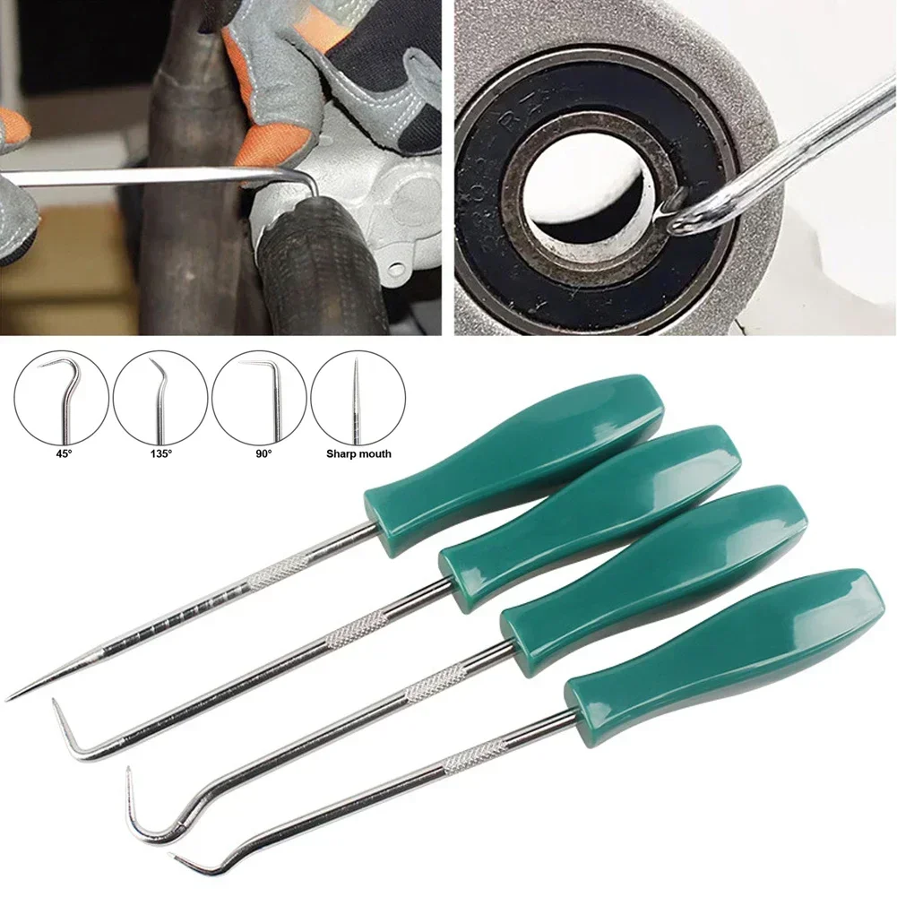 Hot Sale 4Pcs 135mm Car Auto Vehicle Oil Seal Screwdrivers Set O-Ring Seal Gasket Puller Remover Pick Hooks Repair Tools for Car