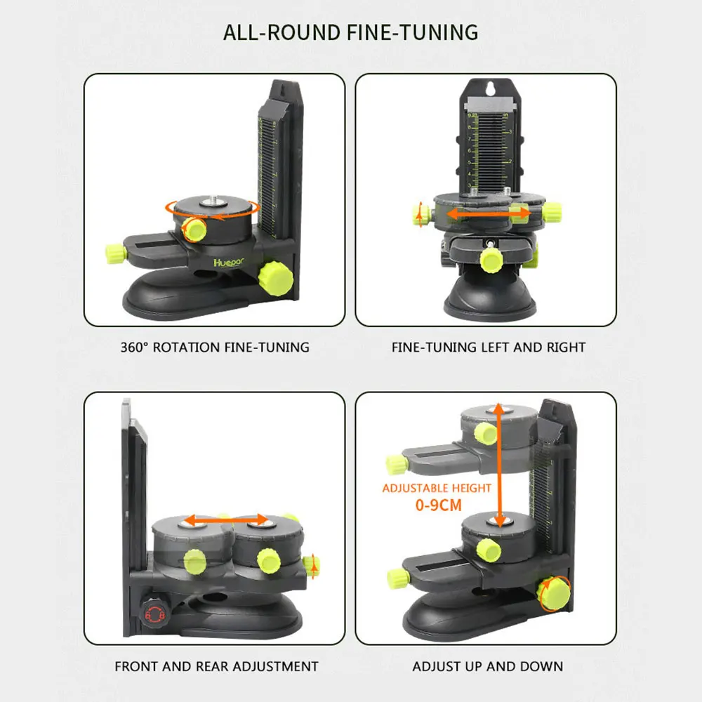 เครื่องวัดระดับเลเซอร์อินฟราเรดวงเล็บแม่เหล็กยกวงเล็บแม่เหล็ก360ปรับทิศทาง ° เพดาน