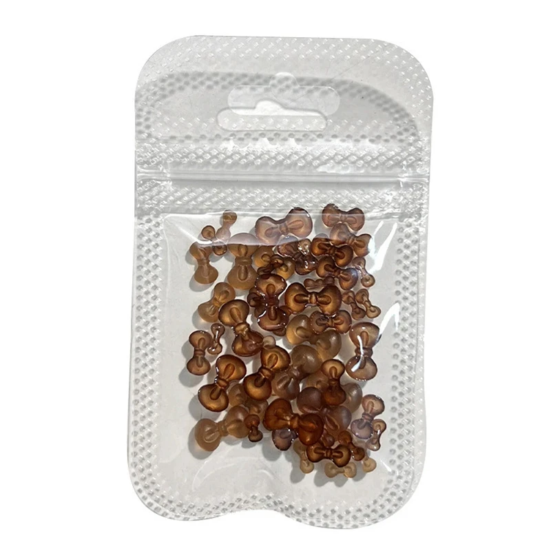 

50pcs Winter 3D Bow Nail Art Accessories Cute Bow Tie DIY Resin Nail Charm Mix Part