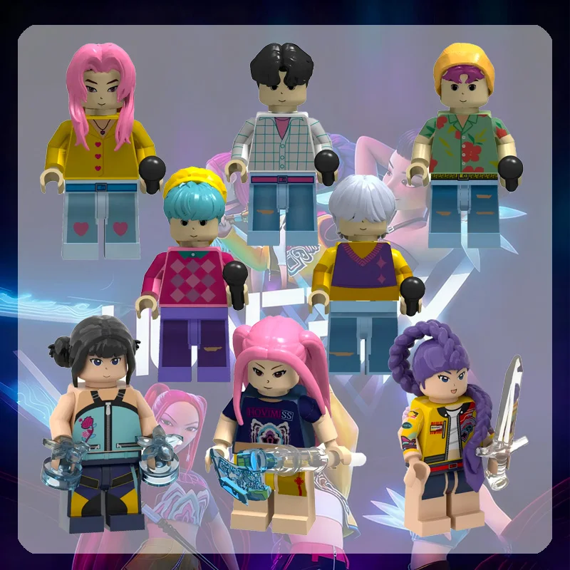 

2026 Building Blocks Kpop Demon Hunters Peripherals Collectible Mini Figures for Fans Unique Character Designs Christmas Gift