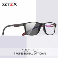 SZTZX nuevas gafas de lectura fotocromáticas TR90, gafas ópticas antiluz azul a la moda, miopía, hipermetropía, prescripción personalizable