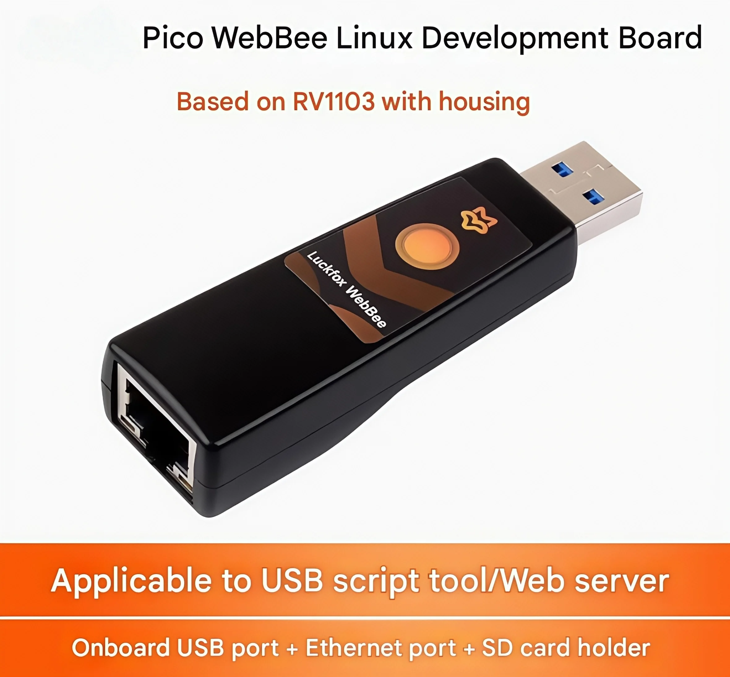 

Luckfox WebBee Linux Макетная плата USB-инструмент сценария с портом Ethernet Plug and Play