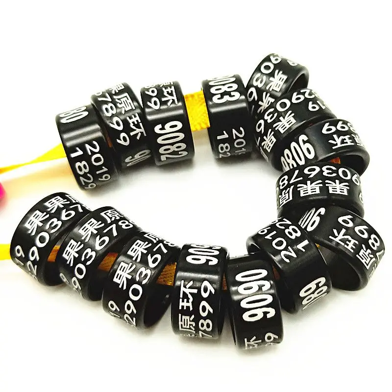 50 Pcs DIY Custom Pigeon Foot Ring Customizable Inner Diameter 8/10mm Height 6mm Name Phone Number Year Number Country Code