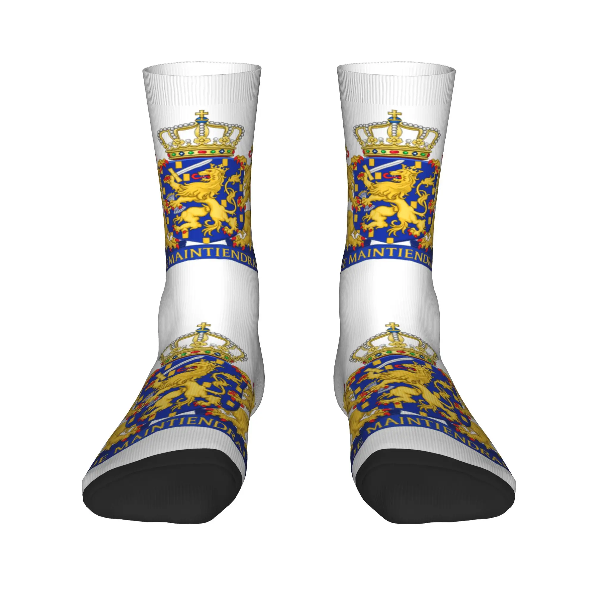 

Netherlands Coat of Arms Mens Crew Socks Unisex Funny Spring Summer Autumn Winter Dress Socks