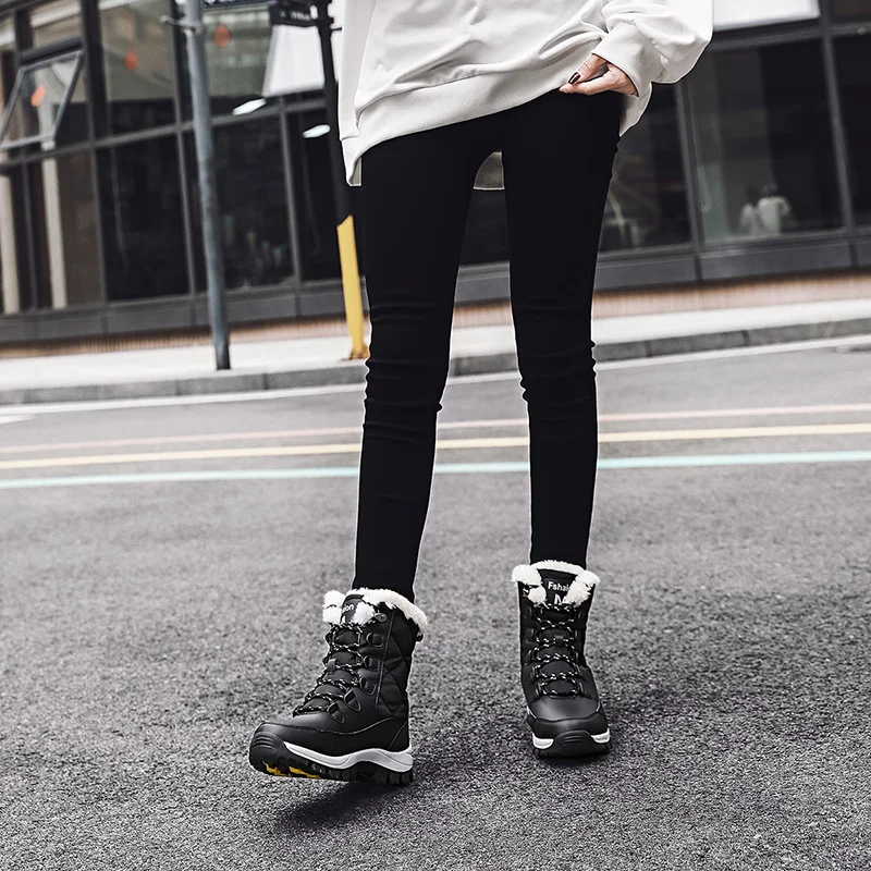 Women\'s Boots 2023 New Winter Shoes Keep Warm Nonslip Snow Boots Ladies Laceup Boots Chaussures Femme Booties Woman Hiking Boots