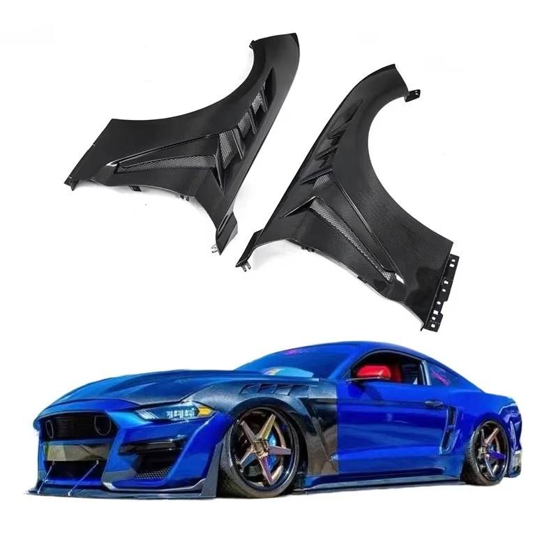 

Customized GTD Style Carbon Fiber Front Vented Bumper Fender For Mustang 2018 2019 2020 2021 2022 2023 Carbon Fenders Upgrade