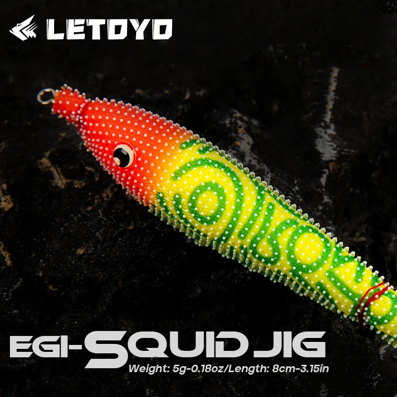 Egi Letoyo 80mm luminoso – Señuelo flotante para calamar, sepia, pulpo - imagen 3