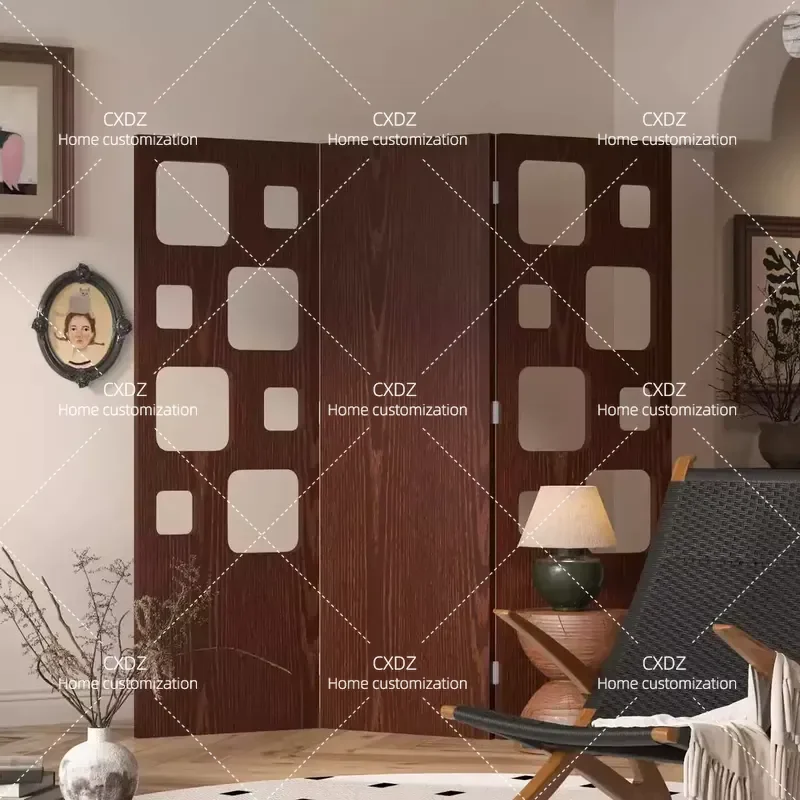 Modern Folding Room Divider Screen Portable Partition for Living Room Simple Light Luxury Mobile Baffle Home Decor Shelter