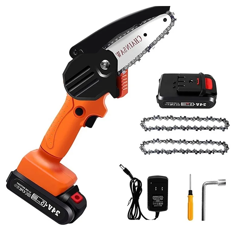 China Wholesale High Quality Mini Household Portable Cordless Wood Cut Chain Saw Electric Battery Chainsaw