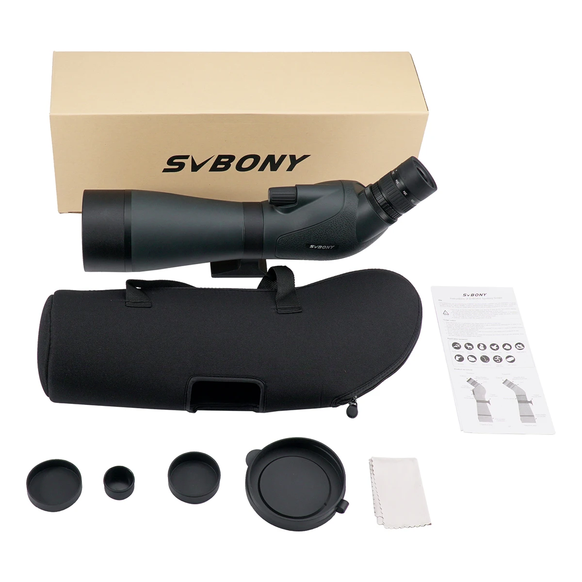 Svbony SV19 HD Spektiv 20-60X80 mit FMC Porro-Prisma, vollständig mehrfach beschichtetes Teleskop für Zielschießen, Vogelbeobachtung, Camping – Detail 10