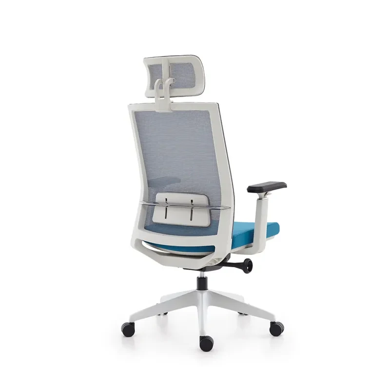 Modern Executive Office Chair with Synthetic Leather Middle Back Armrest, Height Adjustable