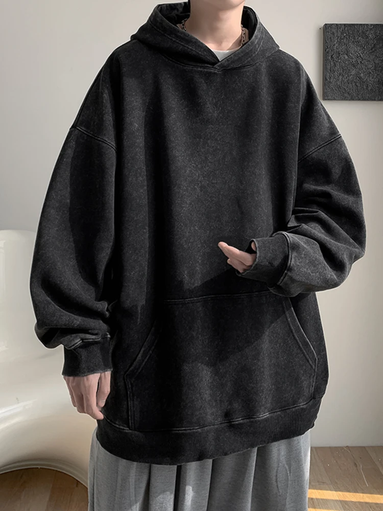 

Мужская толстовка оверсайз в стиле ретро, осенняя, модная, брендовая, спортивная, уличная, повседневная, свободного кроя, для пар