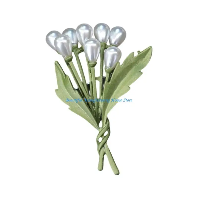 

E56A Plant Brooch Pin Clothing Jewelry Beautiful Accessory Leaf Pin Plant Badge Alloy Texture Suitable for Plant Enthusiasts
