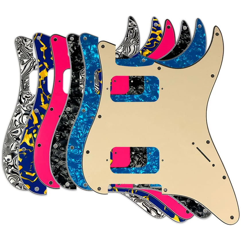 

Xinyue 11 Screw Hole Guitar Pickguard For USA/Mexico Fender Strat St HH Humbuckers Pickups Scratch Plate NO Control Punch Holes