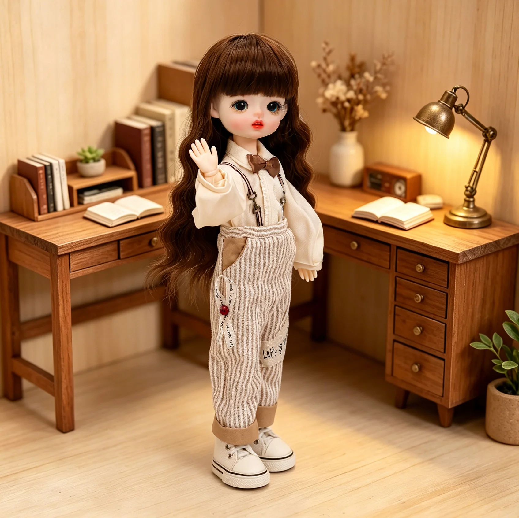 Cute 30cm 1/6 BJD Doll Princess Outfit Set Fashion Dress Up Doll Toys for Girls Gift