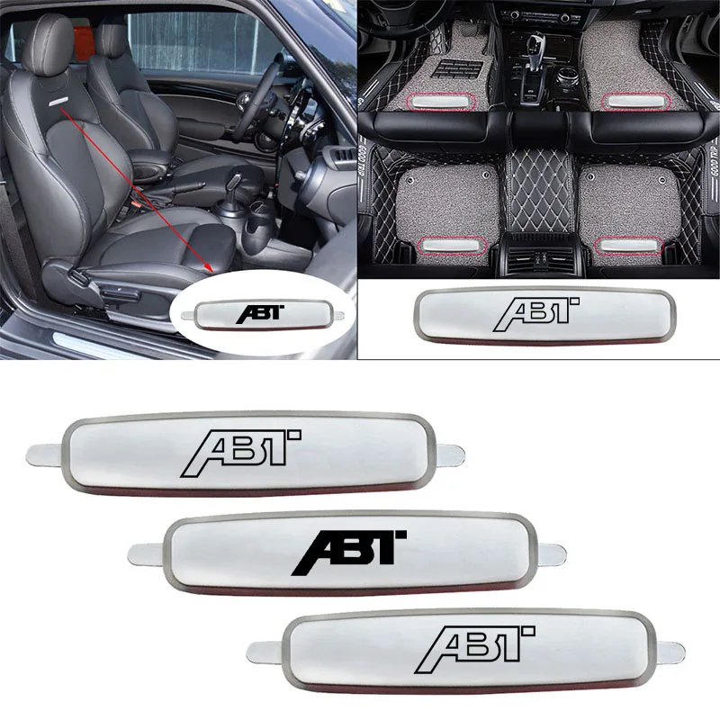 1 قطعة الحصير سيارة الداخلية شعار معدني ملصقات مقعد ملصق لمقعد أودي فولكس فاجن سكودا ABT موتور سبورتسلاين