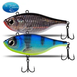 Cf-señuelo de pesca de plástico ABS, 120mm, 55g, gran hundimiento rápido, VIB Jerk Bait, 2 anillos de conexión