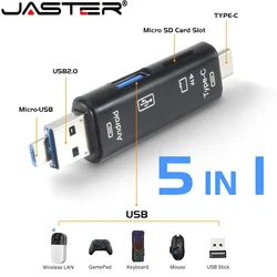 Czytnik karta wielofunkcyjna 5 w 1 TYPE-C USB 3.0 dysk zewnętrzny czarny odcinek dla pendrive czytnika kart Mini karta pamięci