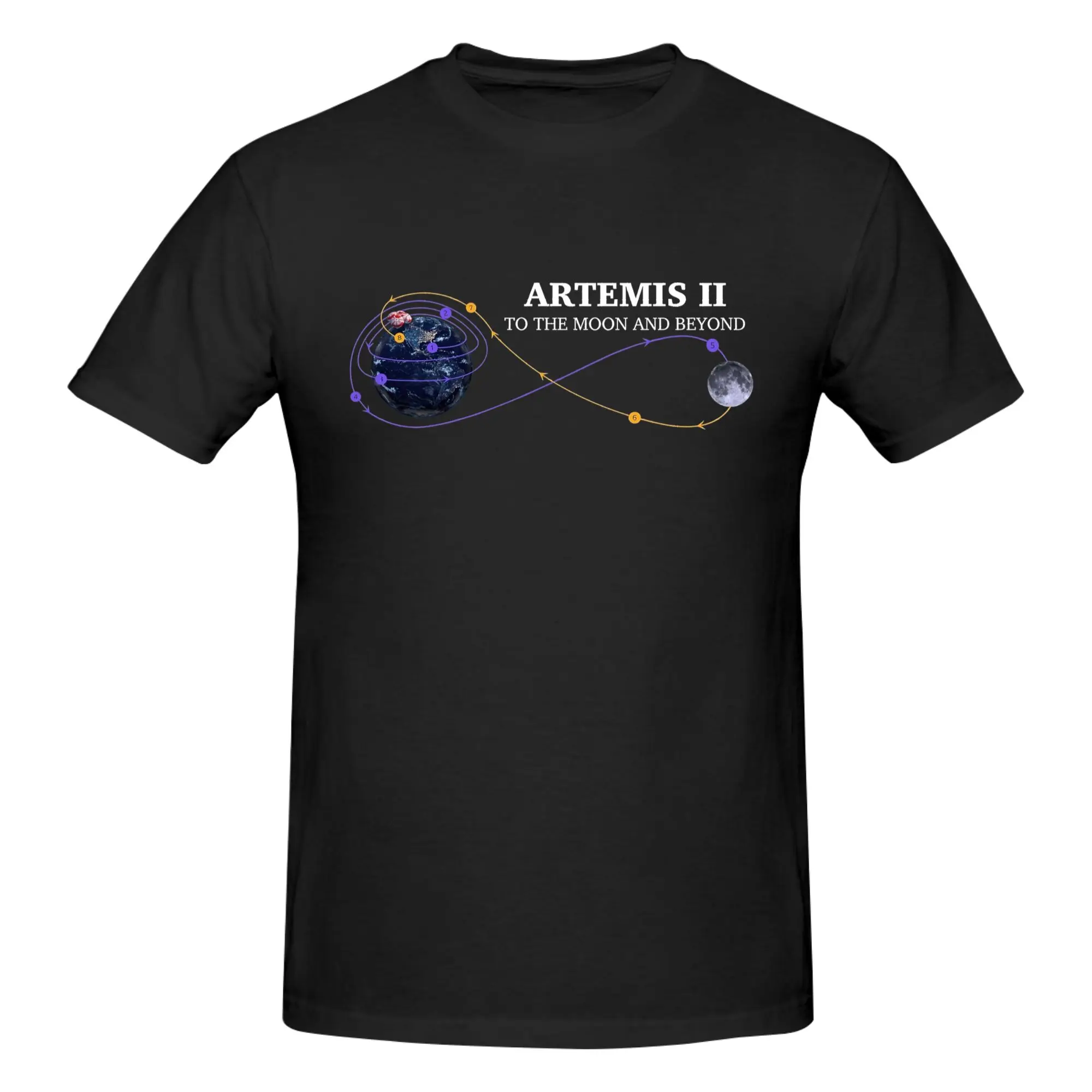 Camiseta 100% de algodón con diseño de la luna, camisetas Moonfall Artemis para hombre, 1 pieza