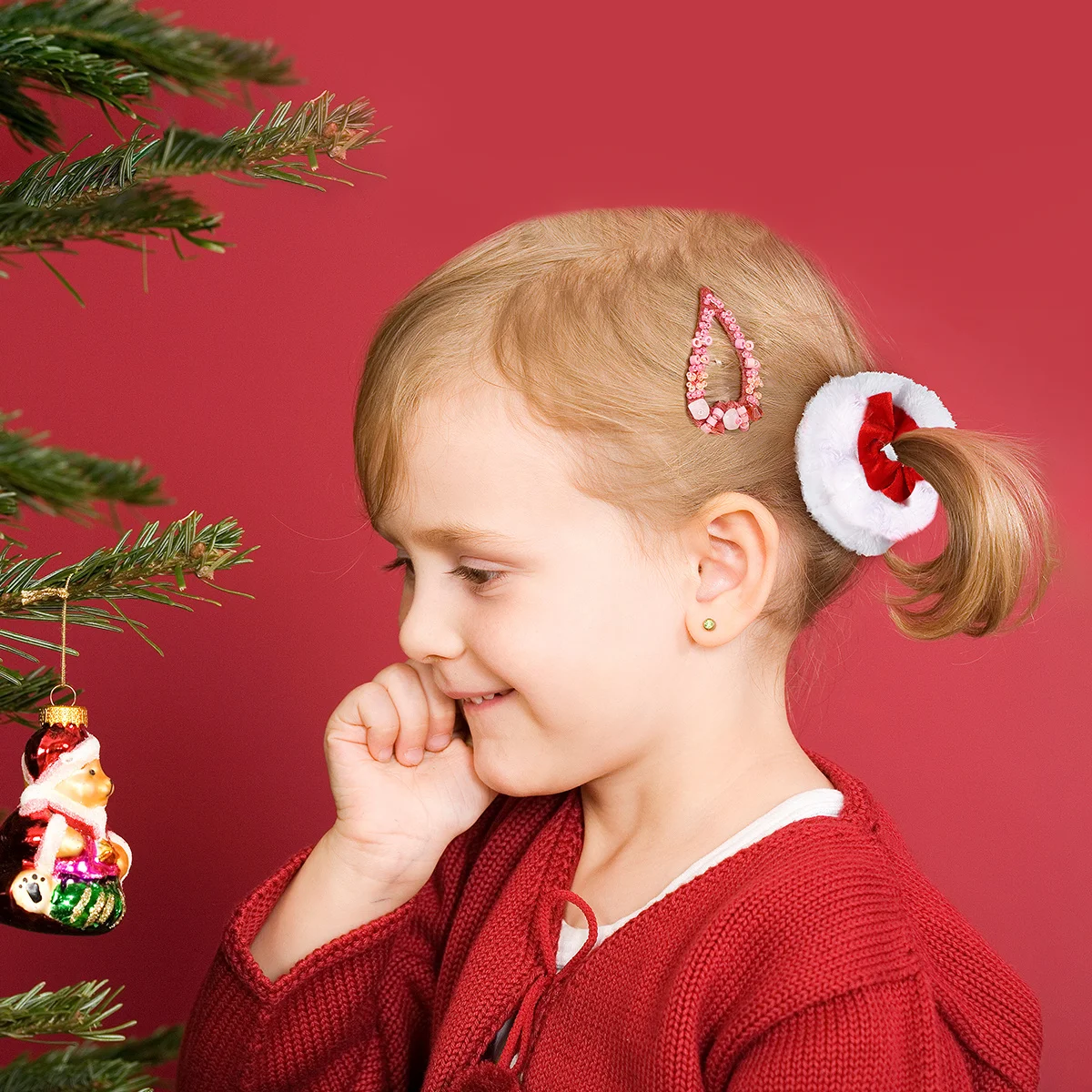 

3pcs Sequins Rope Elastic Hair Tie For Women Girls Fashion Ponytail Holder Daily Wear Christmas Gift Hair Accessories