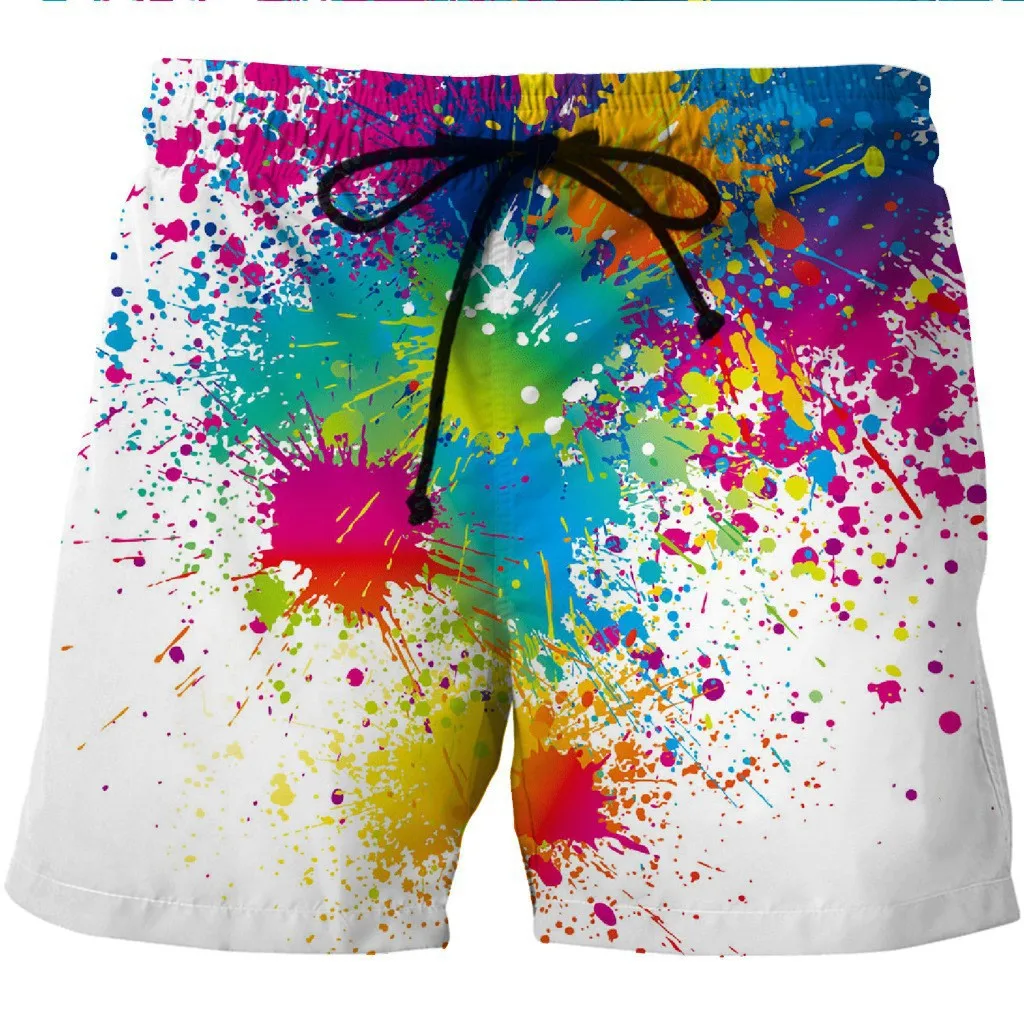 Tie Dye 3D Print Beach Shorts Men Women Fashion Summer Casual Surfing Board Shorts Holiday Swimwear Trunks Kids Male Clothing