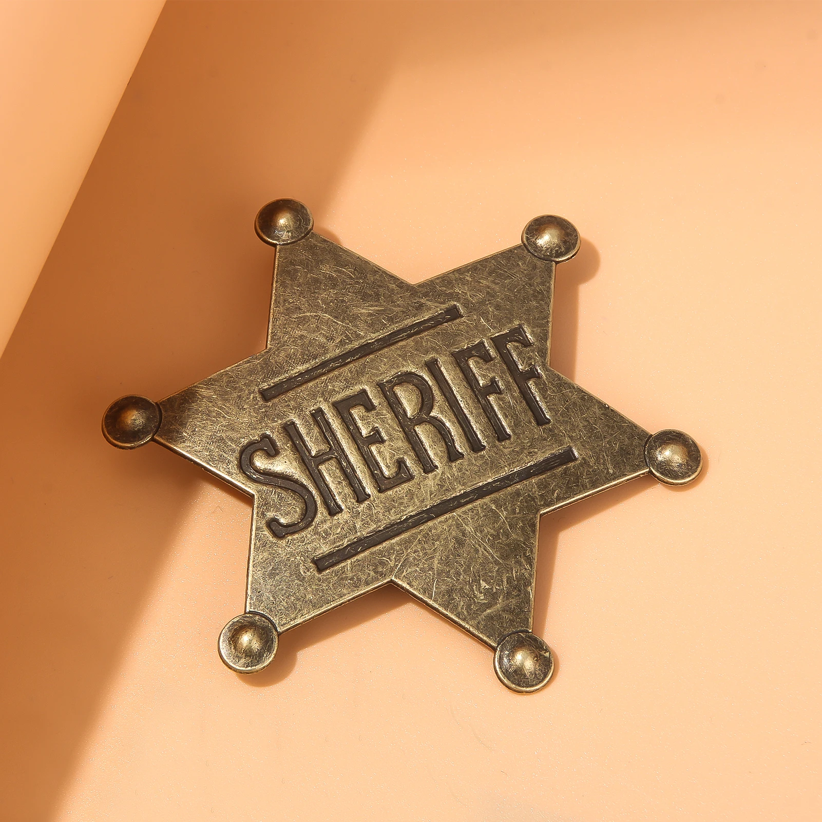 Star Sheriff Metal Enamel Badge Vintage Retro Holloween Party Brooch American Governor\'s Six Jewelry for Women Men Accessories