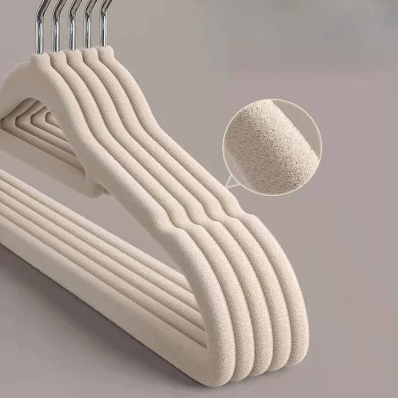 For Closet Storage Dry Wet Use Home Garment Rack 10Pcs Velvet Clothes Hangers Thickened Non Slip No Trace