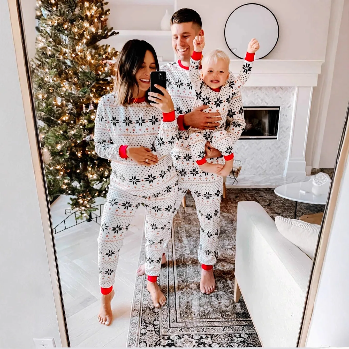 بيجامة عائلية جديدة لعيد الميلاد لعام 2026 بدلة فضفاضة ورقيقة مكونة من قطعتين ، ملابس متطابقة للأم والأب والأطفال-PJs لعيد الميلاد الناعمة لمظهر عيد الميلاد #2