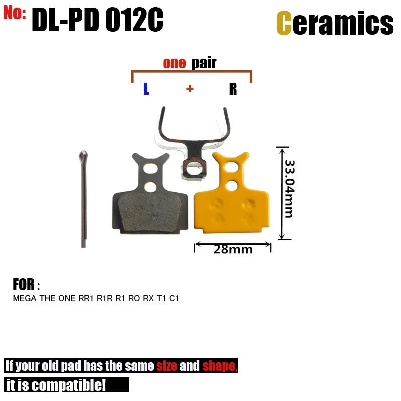 DELT 4 Pair Ceramics Bicycle Disc Brake Pads,For FORMULA MEGA,THE,ONE,RR1,R1R,R1,RO,RX,T1,C1,Mountain,BIKE,Parts,