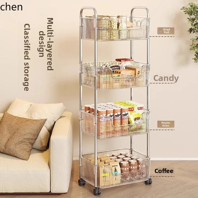 YFY acrylic storage cart - multi-tier mobile organizer for kitchen, bedroom, bathroom, books, snacks, and more 5
