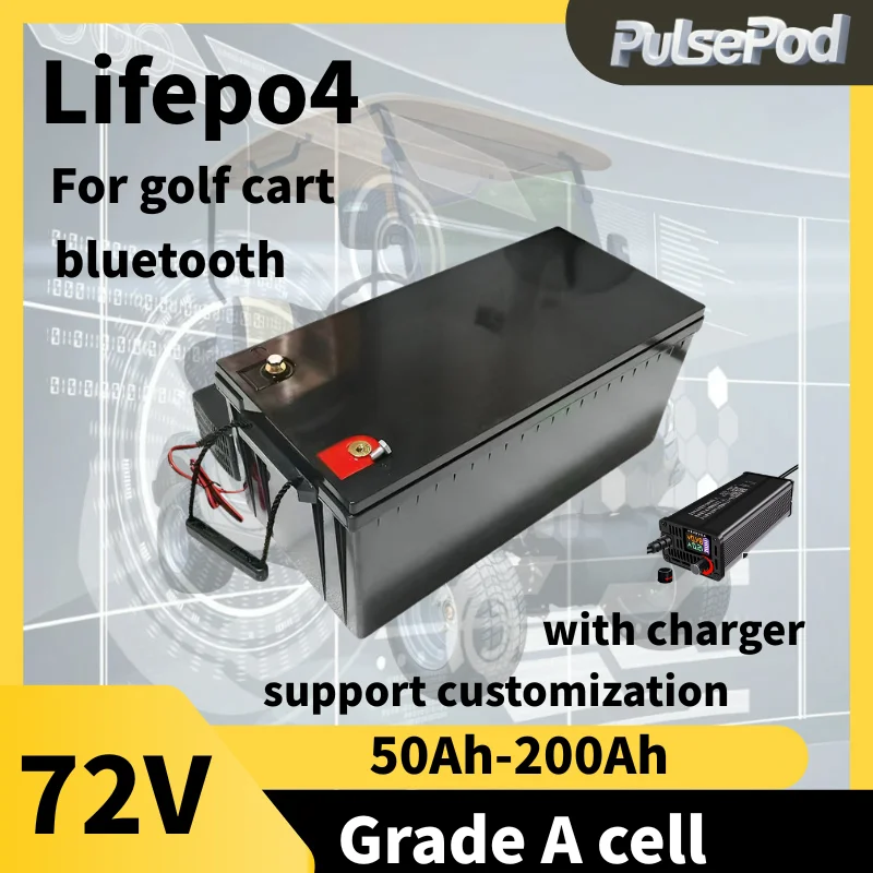 72V 100AH 200Ah 50Ah 60AH 80AH 120AH 150Ah LifePo4 بطارية ليثيوم ل 5KW 7KW 10KW عربة جولف عجلتين المدرب السياحي