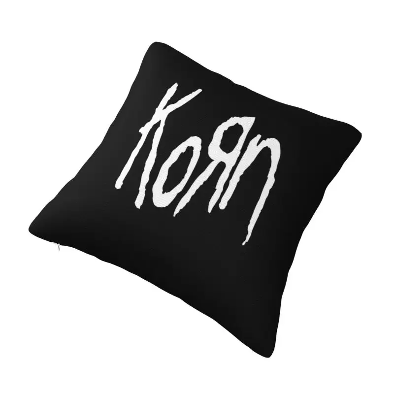 Custom Korns Heavy Metal Music Hard Rock Roll Pillow Case 40x40cm Band Cushions Cover for Sofa Square Pillowcase