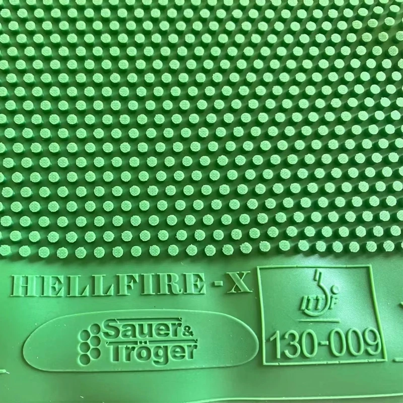 

Зеленая накладка для настольного тенниса с длинными шипами OX HELLFIRE-X, сверхмягкая, со средними шипами, ITTF 130-009, уникальный эффект вращения