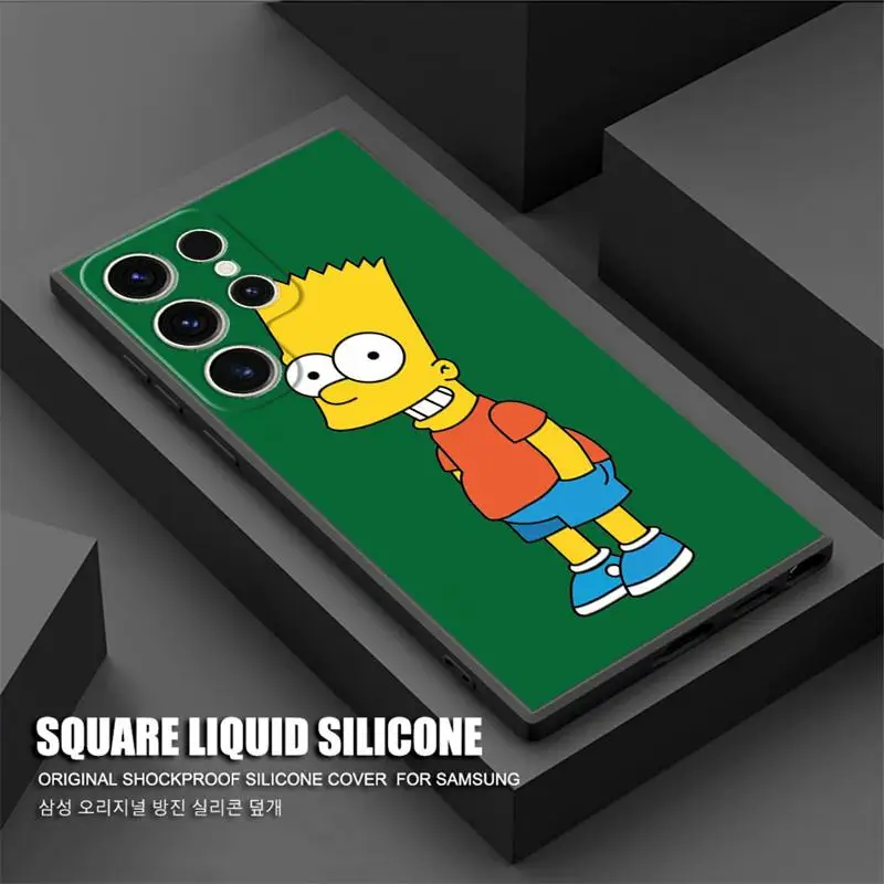 The-Simpsons Homer Marge Bart Maggie Phone Case for Samsung Galaxy S23 Ultra S22 S21 FE S20 S10 S10E Note 20 10 Plus Coque