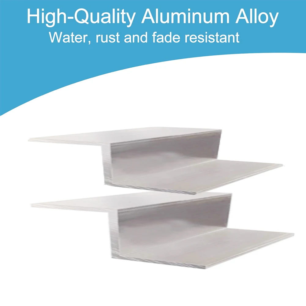 1pcs Z-Shaped Aluminum Trim 10/15/20/22mm, Flexible Edge Molding for Cabinet Door Window Frame Protection, Easy Install