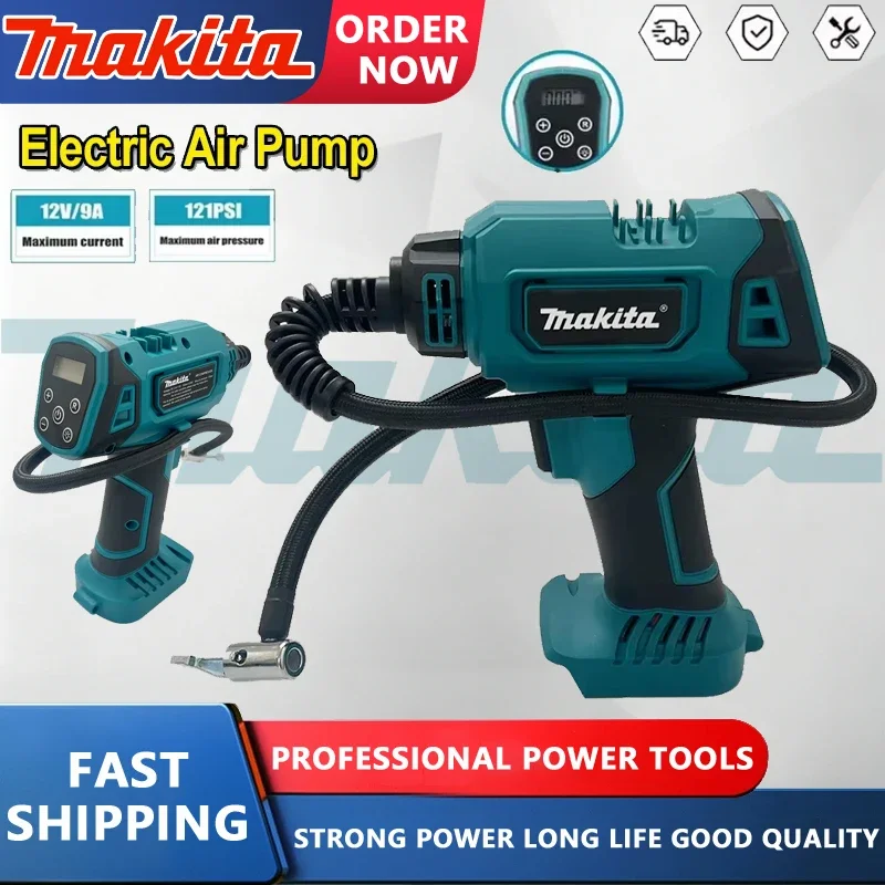 

Makita Cordless Electric Air Pump Automatic Tire Inflator Handheld Air Compressor for 18V Battery Car & Truck Tires