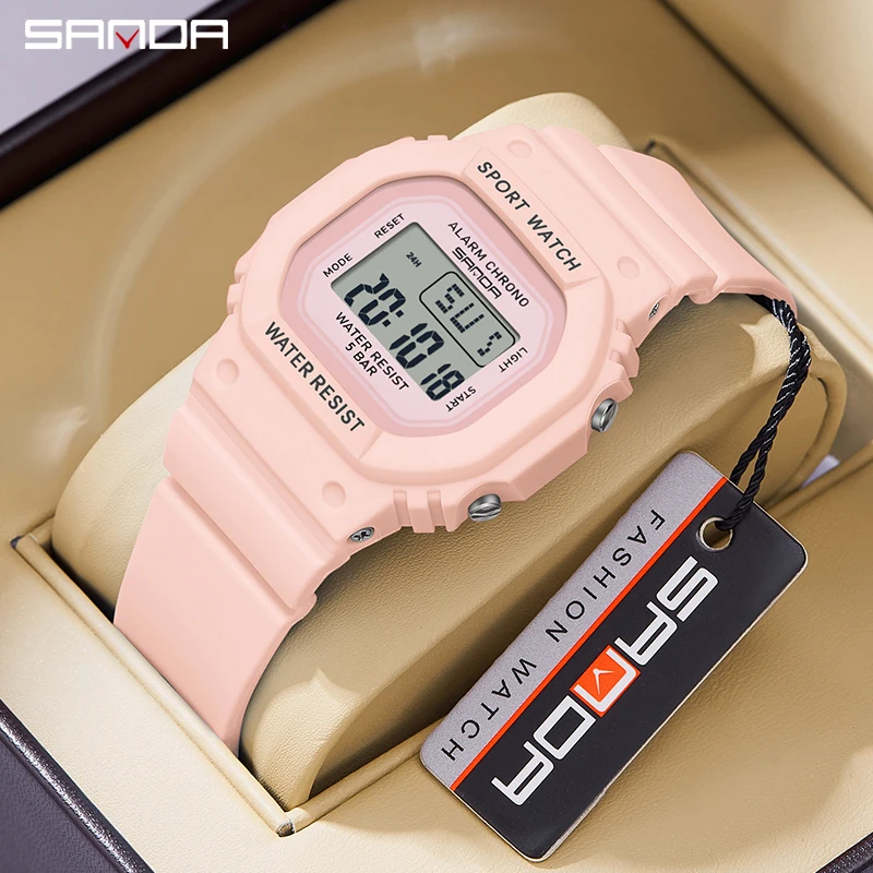 

SANDA 393 Luxury Ladies Sports Watch Waterproof Week Date Woman Wristwatch Women Fashion Casual Women's Watches for Gift 2024