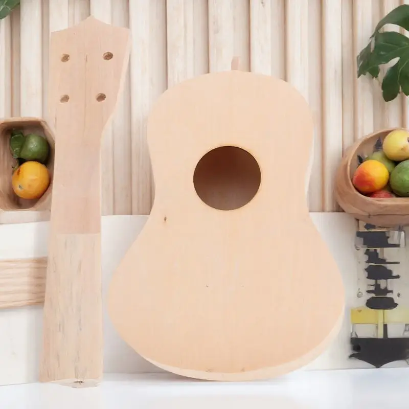 

1Set DIY Ukulele Kit Handmade Basswood High Quality Lightweight Creative Color Painting Assembling Musical DIY Set for Home