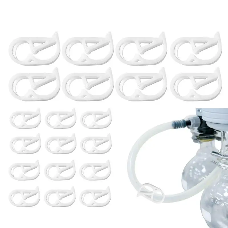 Shut Off Pinch Clamp 20pcs Adjustable Elastic Hose Clamps For Tube Multifunctional Soft Flow Regulator Control Supplies Valve