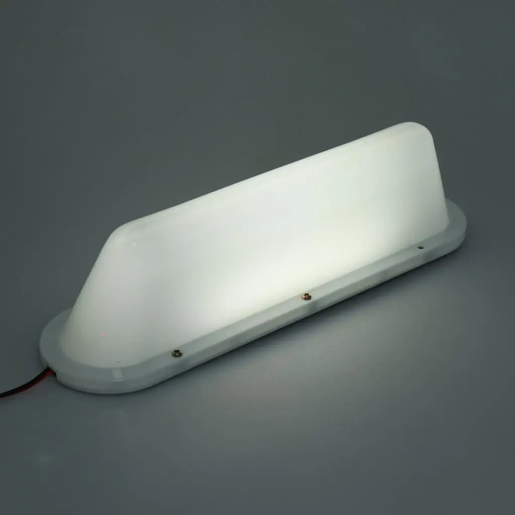 RGB Taxi Top Strip Light Durable Plastic Cab Roof Sign Lamp with 12V Cigarette Socket for Vehicle Dome