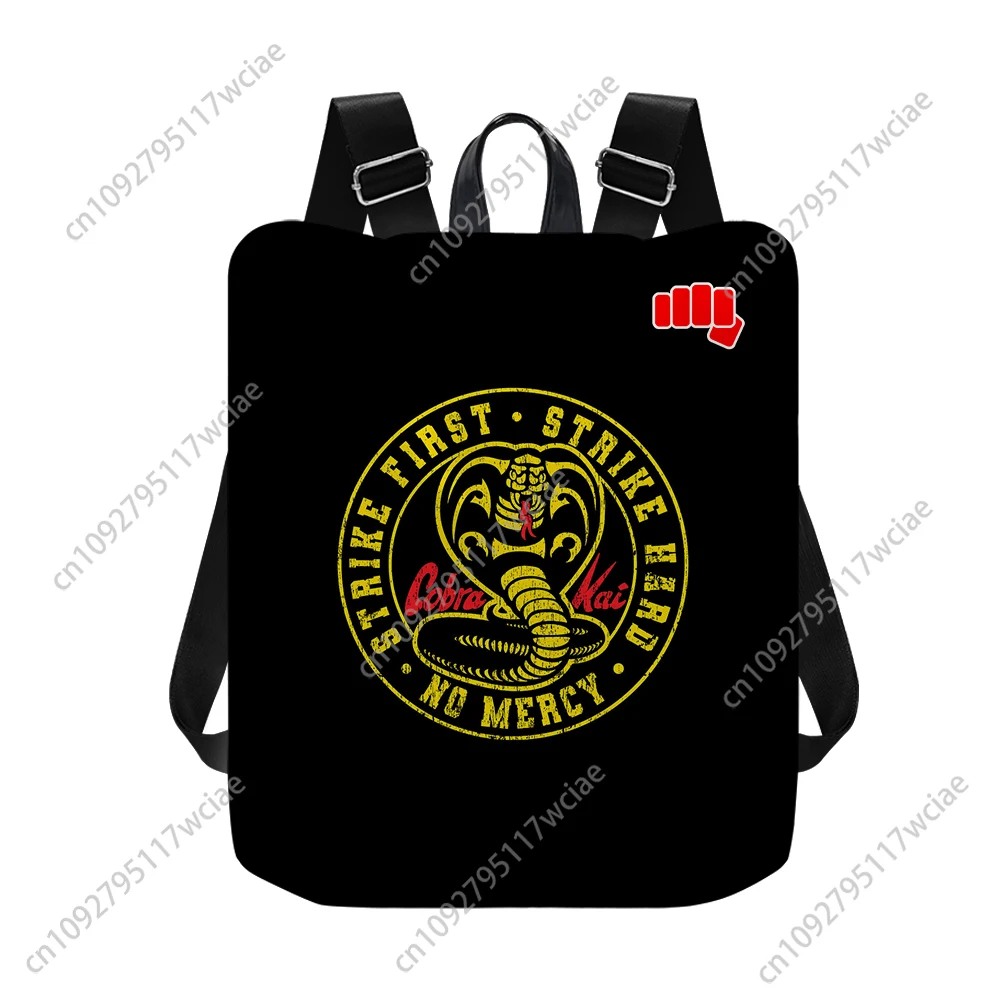 Рюкзак Cobra Kai No Mercy Snake на заказ, дорожный противоугонный рюкзак, нейлоновый водонепроницаемый рюкзак, модный подарок для колледжа, сумка для книг