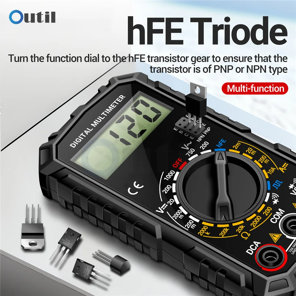 SZ308 Multifunction Multimeter Diode HFE Triode Tester AC/DC Voltage Resistance Current Tester 1999 Count Electrical Multimeter