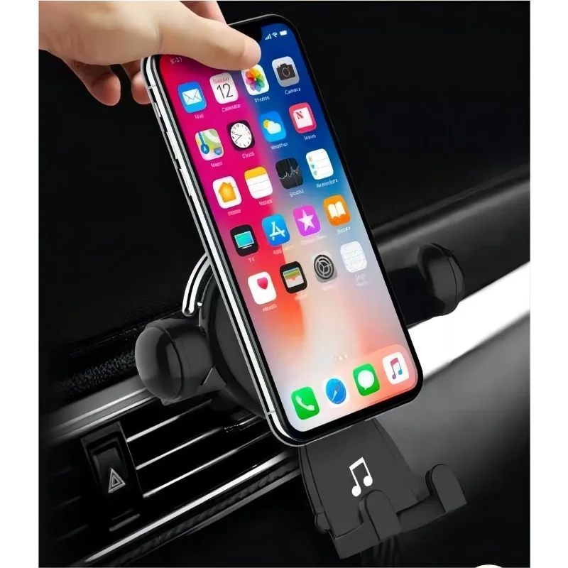 Smiley Face Car Phone Holder Multifunctional Event Navigation Mount Mobile Cell Stand with Hook Tail Clamp for iPhone 16 Samsung