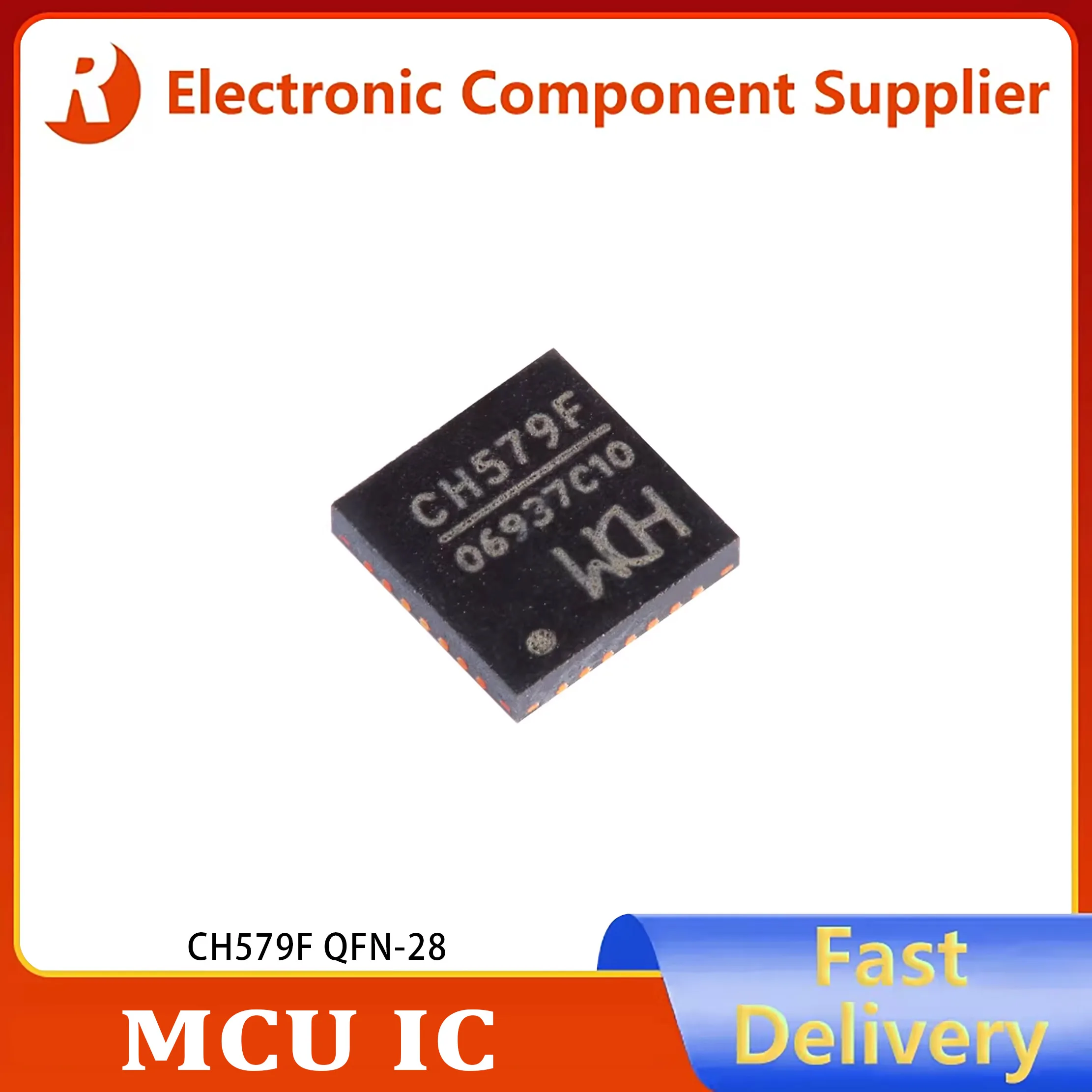 2pcs CH579F QFN-28 Dual-Mode BLE and ZigBee Wireless Communication ARM Core 32-bit Microcontroller Chip Brand New and Genuine