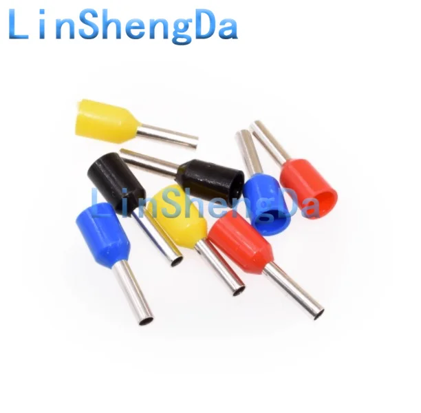 50pcs Needle type wiring terminal VE1008 needle shaped pre insulated terminal E1508 crimped European style cold crimped terminal