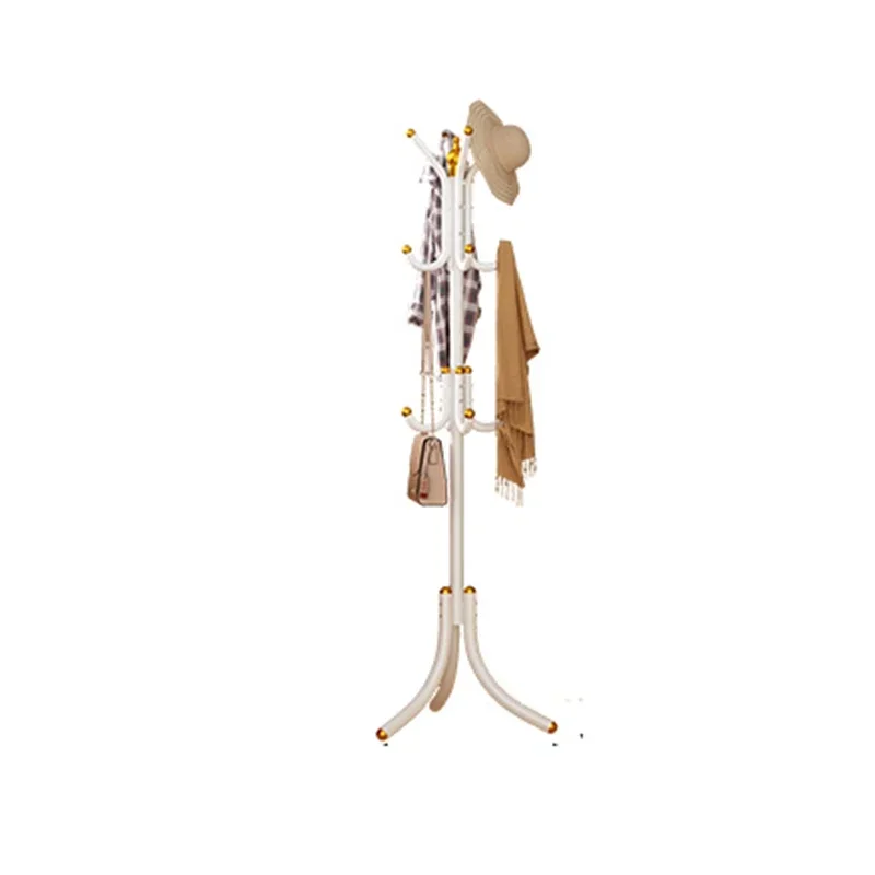 

Vertical Metal Coat Rack Standing Shelf Hallway Bathroom Clothes Hanger Balcony Modern Bedroom Room Furniture