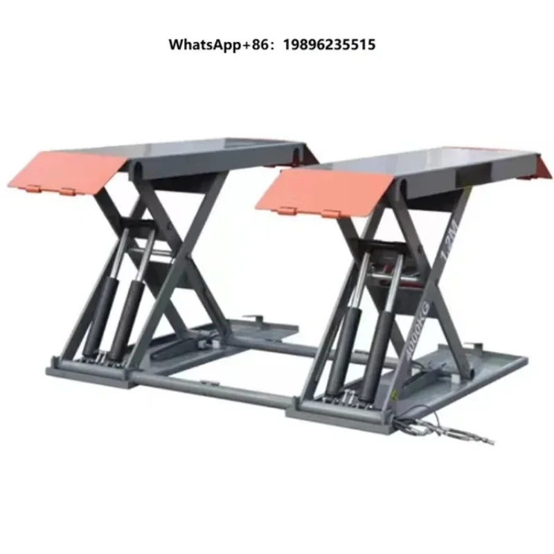 Customizable 1.2m/1.4m/1.6m Movable Scissor Car Lift 4000kg Mid Rise Vehicle Crane with Hydraulic Double Cylinders